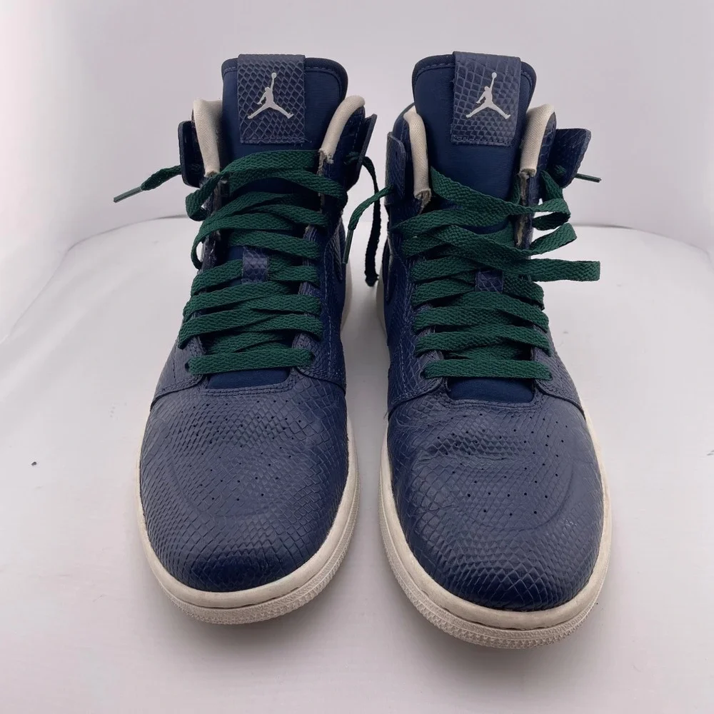Jordan 1 Retro High Deconstructed Snakeskin Nouveau Navy Blue Sneakers Size‎ 9.5